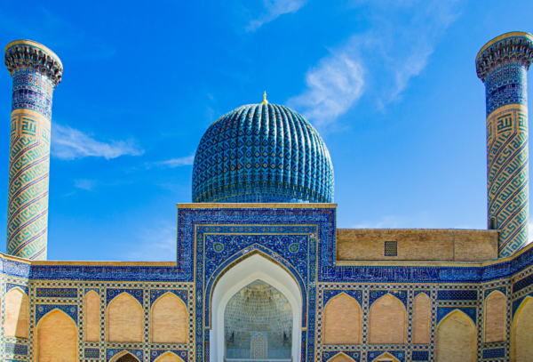 Samarcanda: l’ingresso al Mausoleo di Gur-e-Amir