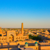 Khiva: vista dalla torre di guardia della fortezza Kuhna Ark